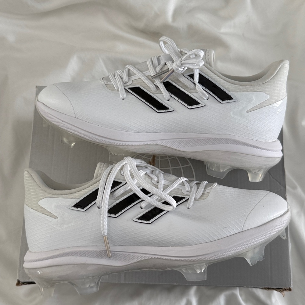 Adidas Adizero Afterburner 8 TPU White Cleats